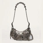 Load image into Gallery viewer, MIDNIGHT STUDDED SHOULDER BAG
