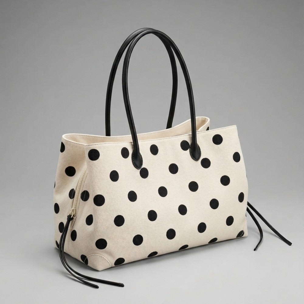 HANAH POLKA DOT TOTE BAG