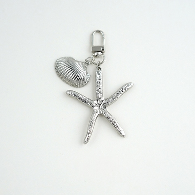 STARFISH & SEA SHELL BAG CHARM