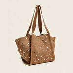 Load image into Gallery viewer, TANN STUDDED TOTE
