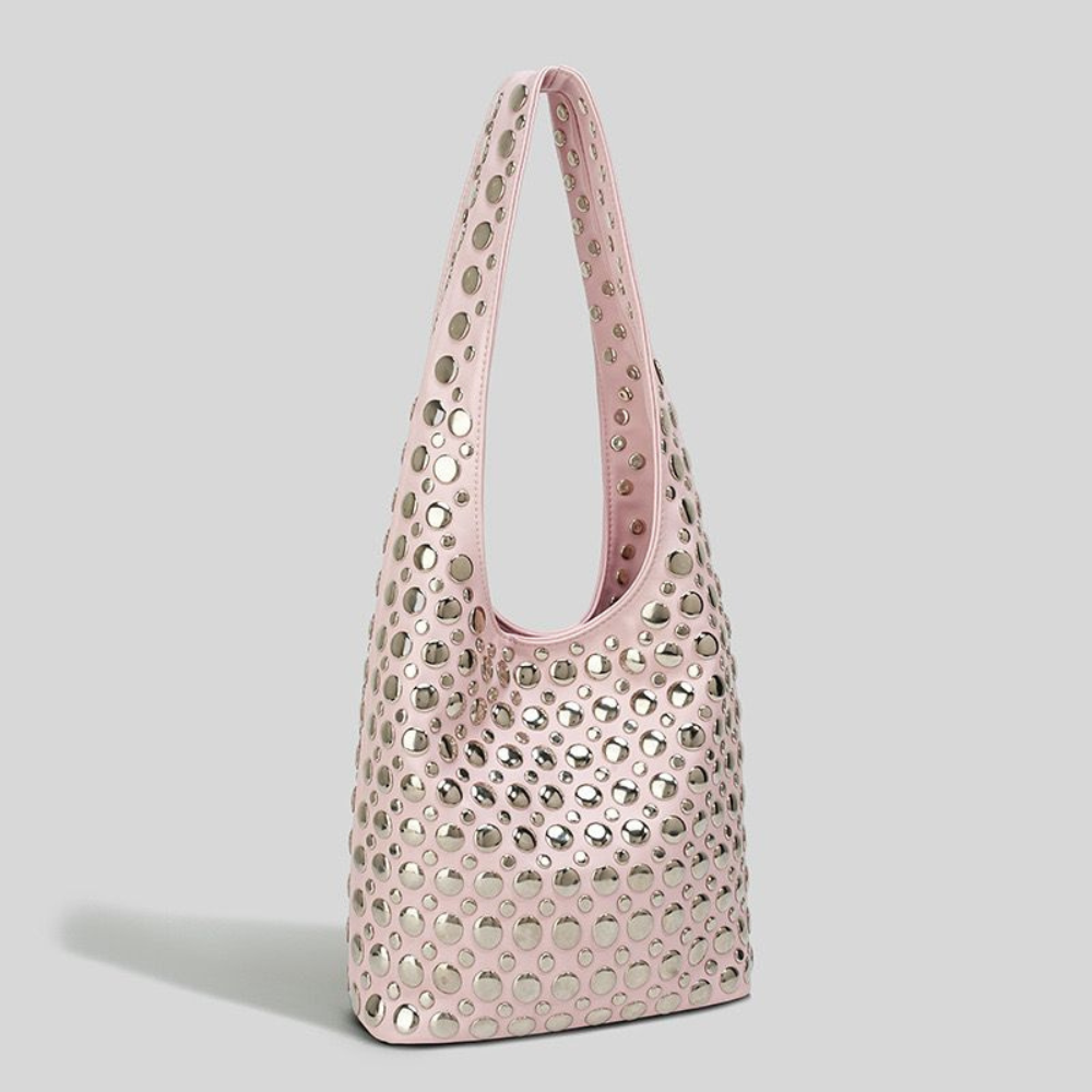 Pink Jennifer Studded Bag