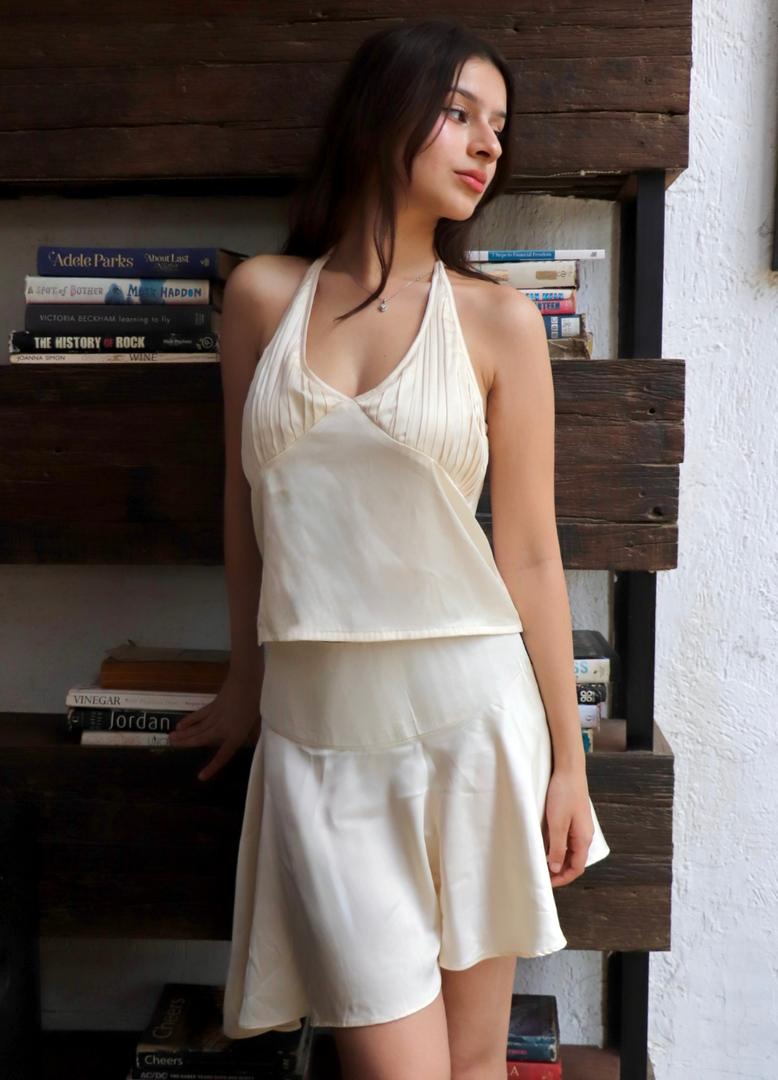 JULIET PLEATED HALTER TOP
