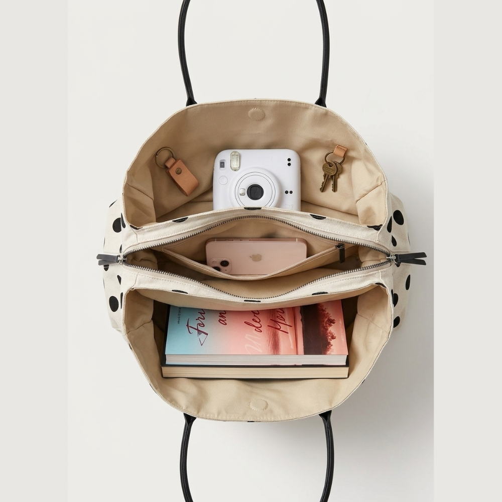 HANAH POLKA DOT TOTE BAG