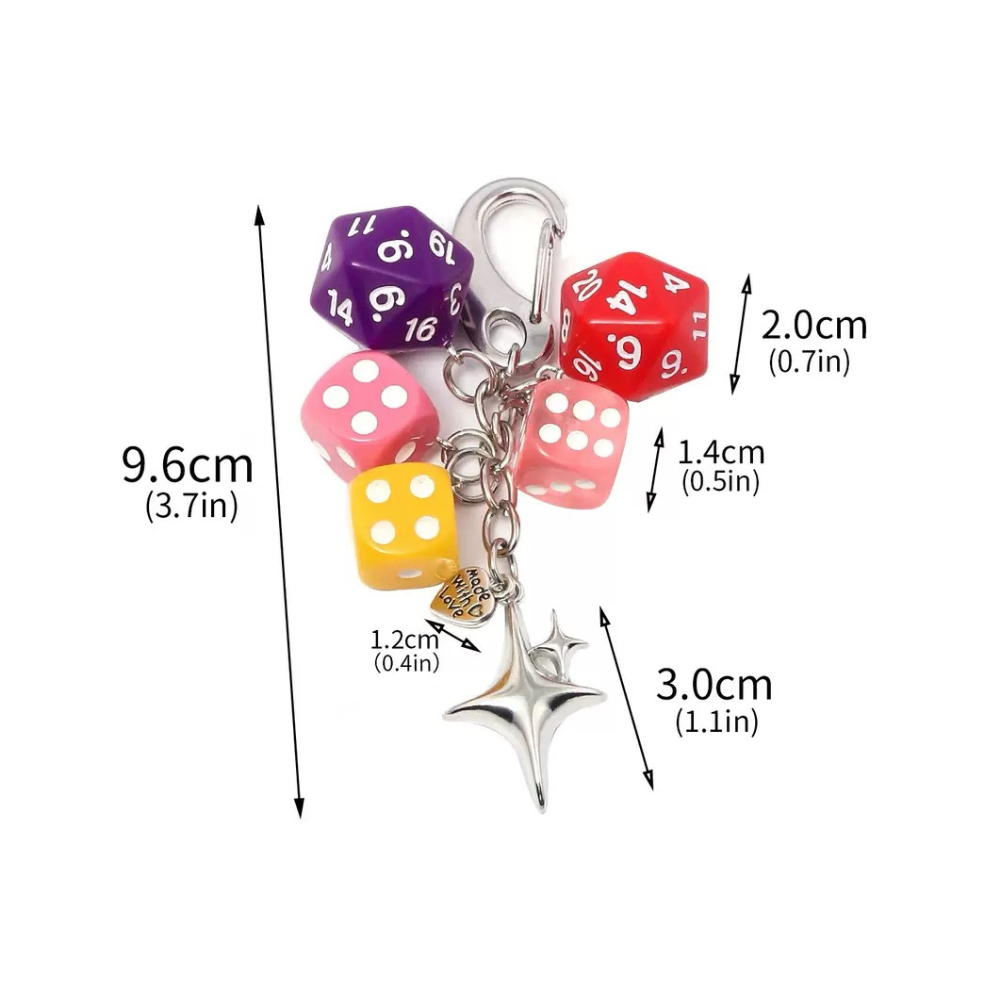 LUCKY ROLL DICE BAG CHARM