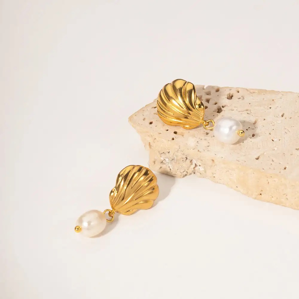 Golden Seashell Pearls