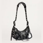 Load image into Gallery viewer, MIDNIGHT STUDDED SHOULDER BAG
