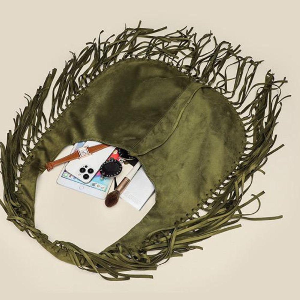 LUCIA FRINGE HOBO BAG