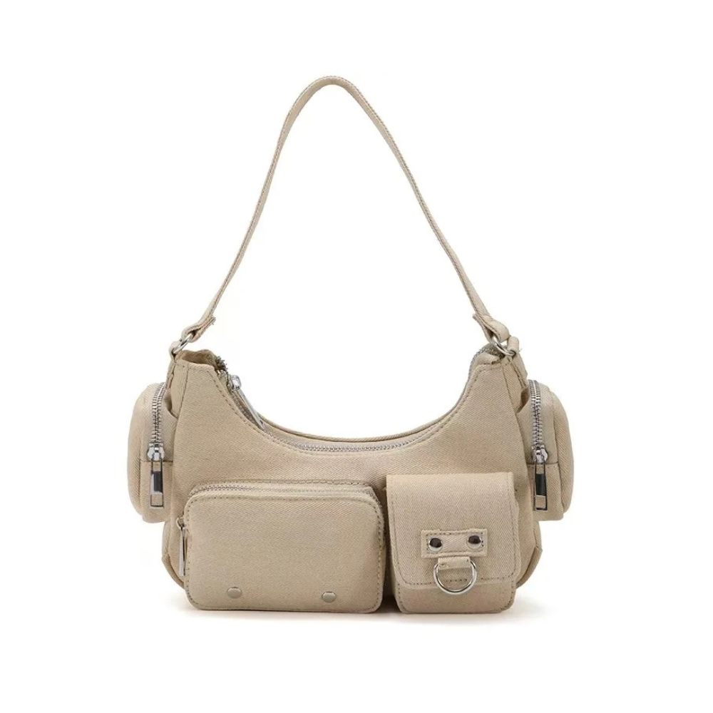 PASTELS MULTI-POCKET SHOULDER BAG