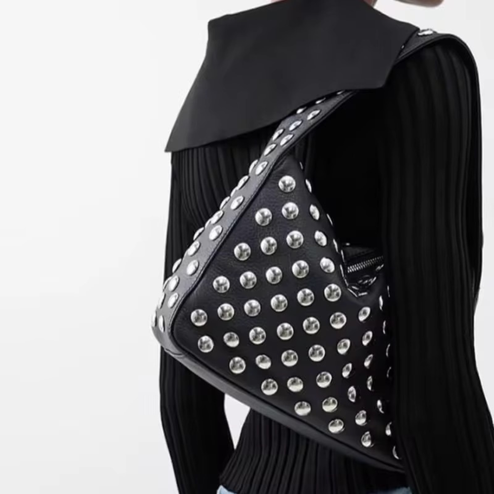 NAAIRA STUDDED SHOULDER BAG
