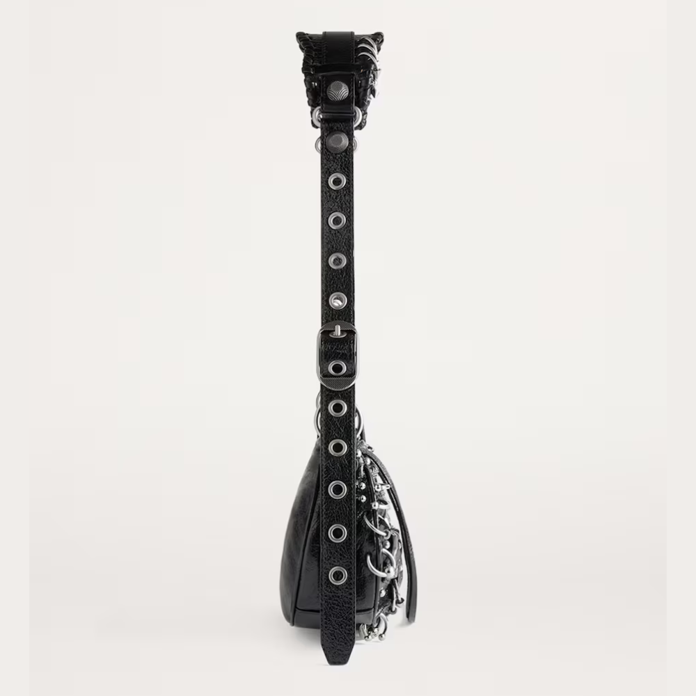 MIDNIGHT STUDDED SHOULDER BAG