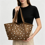 Load image into Gallery viewer, TANN STUDDED TOTE
