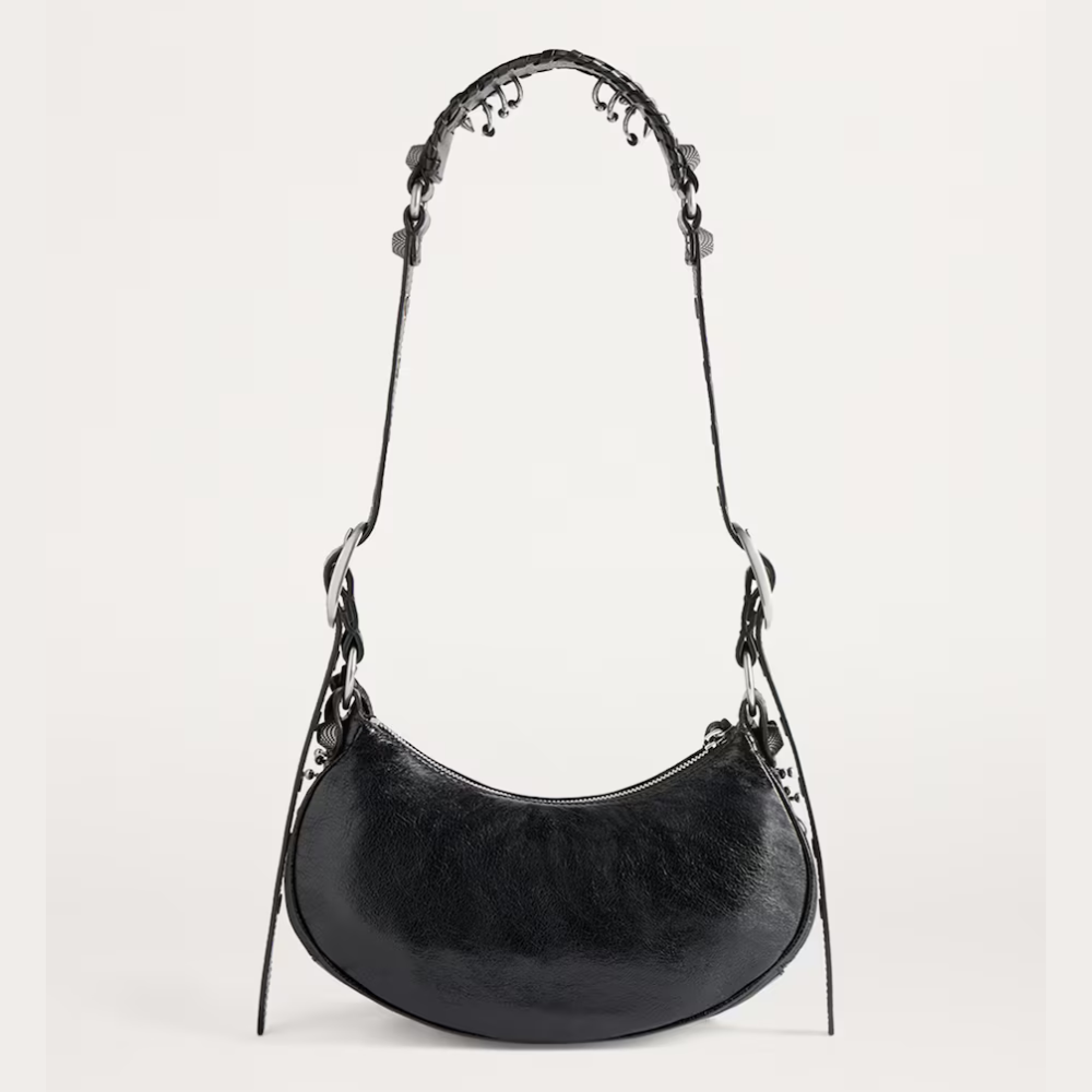 MIDNIGHT STUDDED SHOULDER BAG