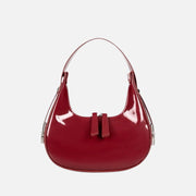 Red CHERRY handbag with a glossy finish 