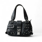 ARYA STUDDED  LOCK SHOULDER BAG
