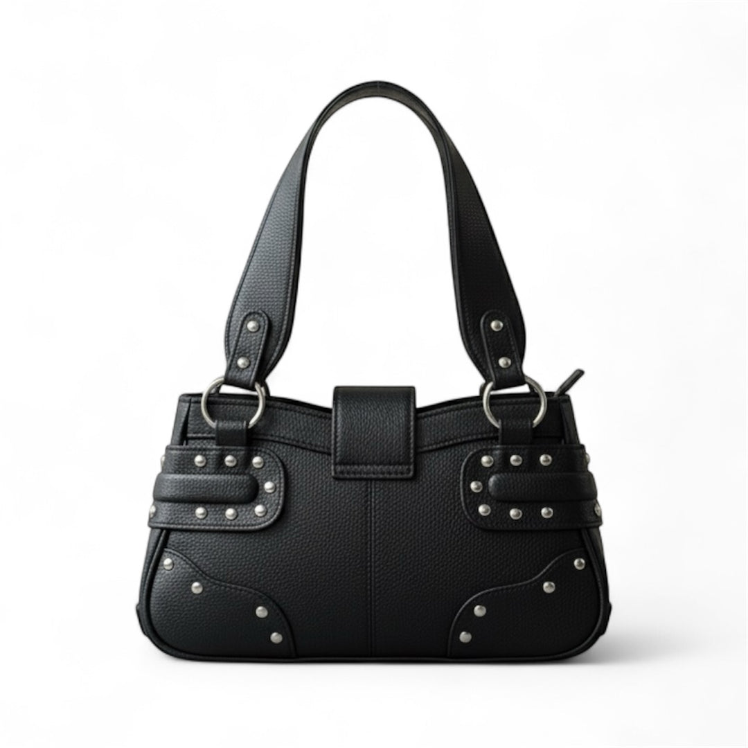 ARYA STUDDED  LOCK SHOULDER BAG