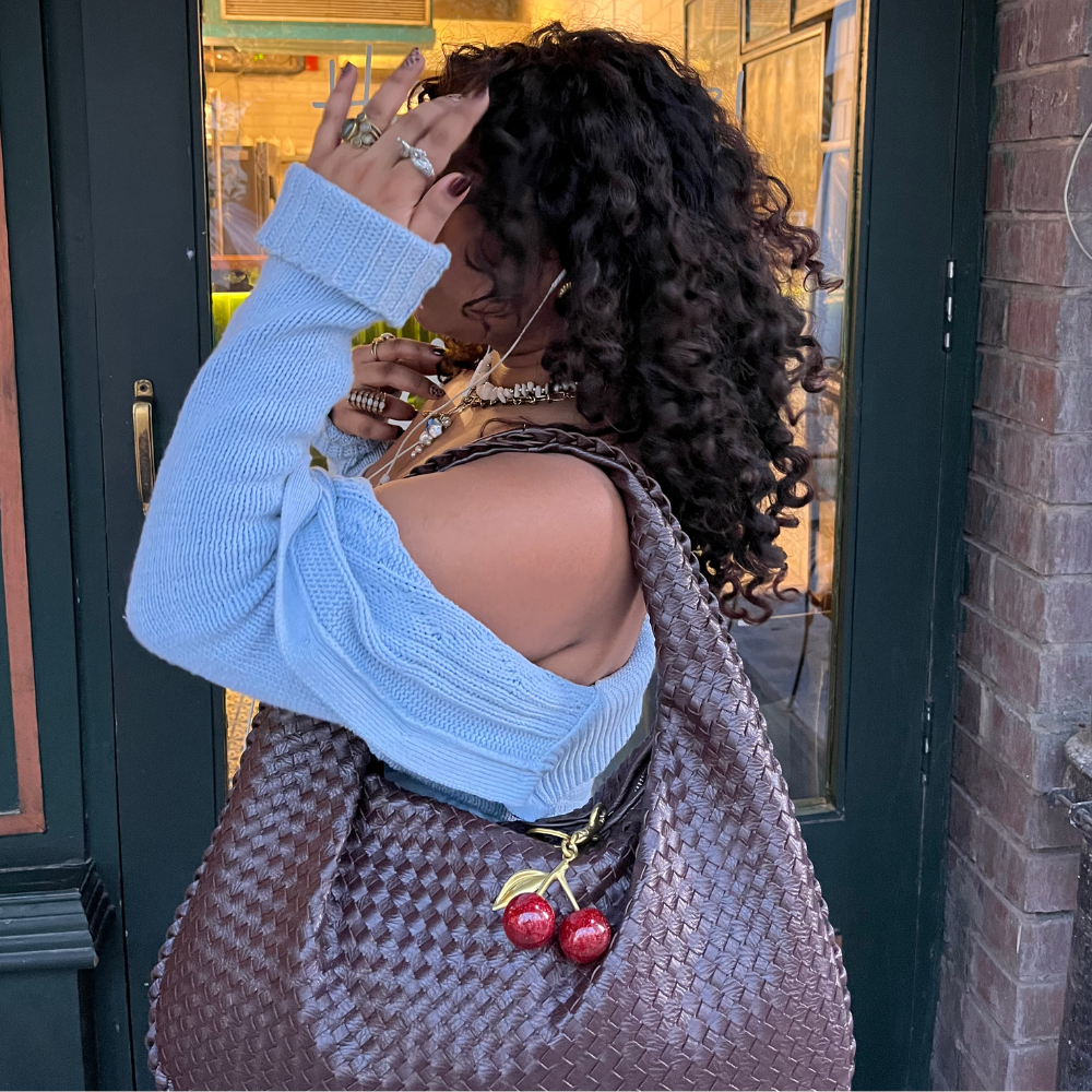 ROXANNE - WOVEN HOBO SHOULDER BAG